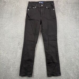 Gap Classic Straight Leg Jeans Womens 2/26 Regular Black Denim Stretch 5-Pocket